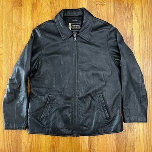 womens EDDIE BAUER motorcycle LEATHER stine jacket XL tall LEGEND Black